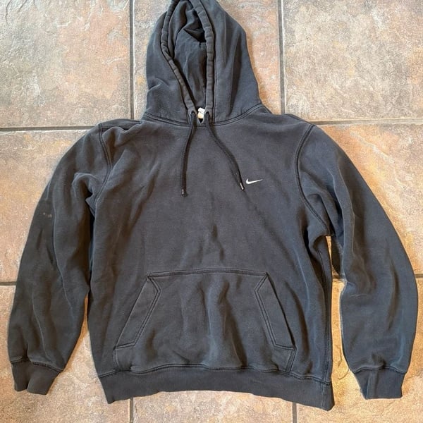 Nike Faded Black Mini Swoosh Hoodie Size Large