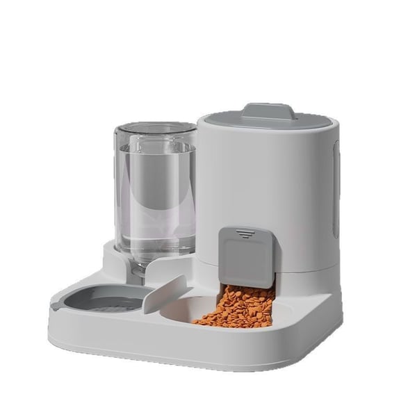 2-in-1 Gravity Automatic Pet Feeder and Water Dispenser Station for Cats and Small Dogs