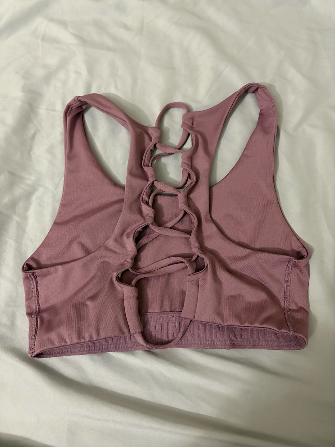 PINK VS Ultimate Unlined Lace-Up Back Sports Bra 3