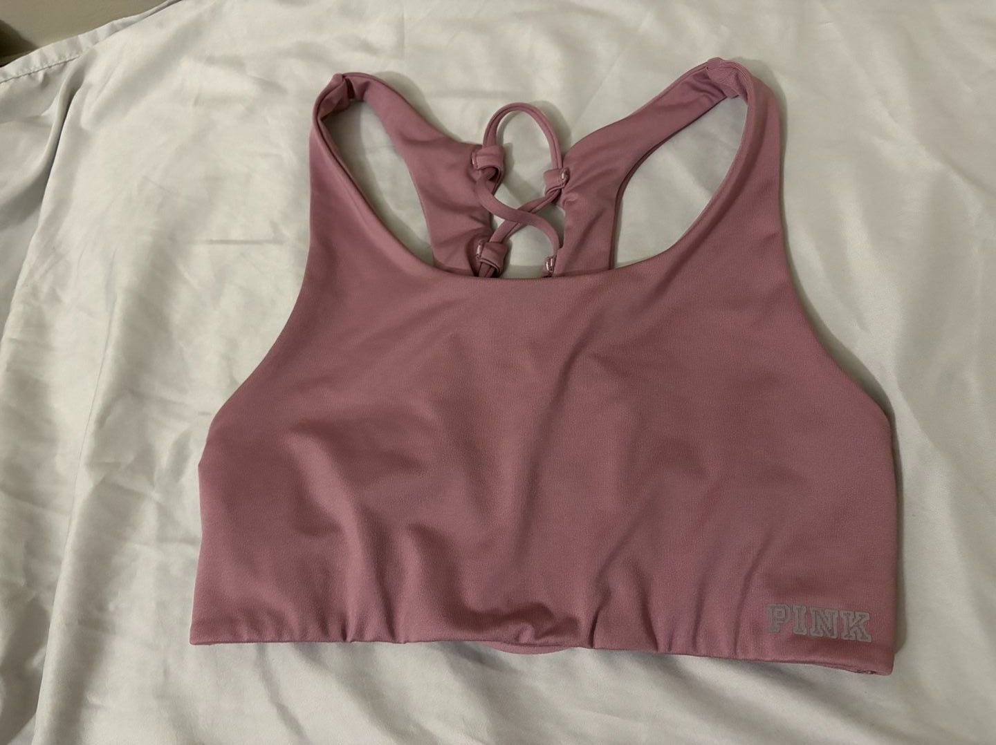 PINK VS Ultimate Unlined Lace-Up Back Sports Bra 2