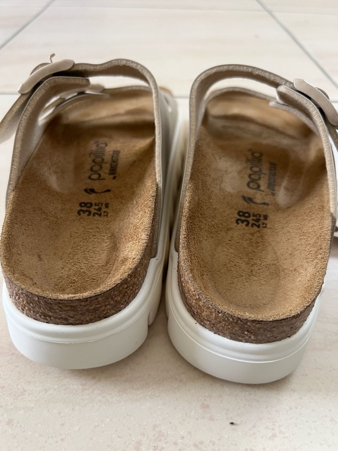 Papillio by Birkenstock Arizona Flex Platform Sandals in Eggshell 4