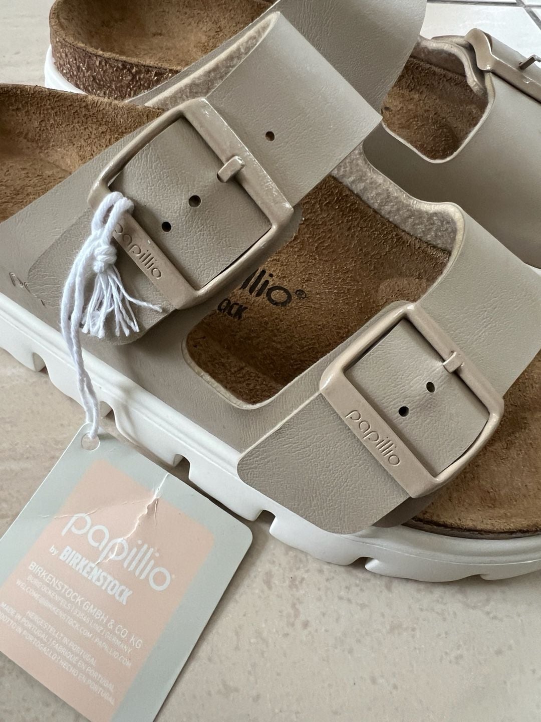Papillio by Birkenstock Arizona Flex Platform Sandals in Eggshell 7