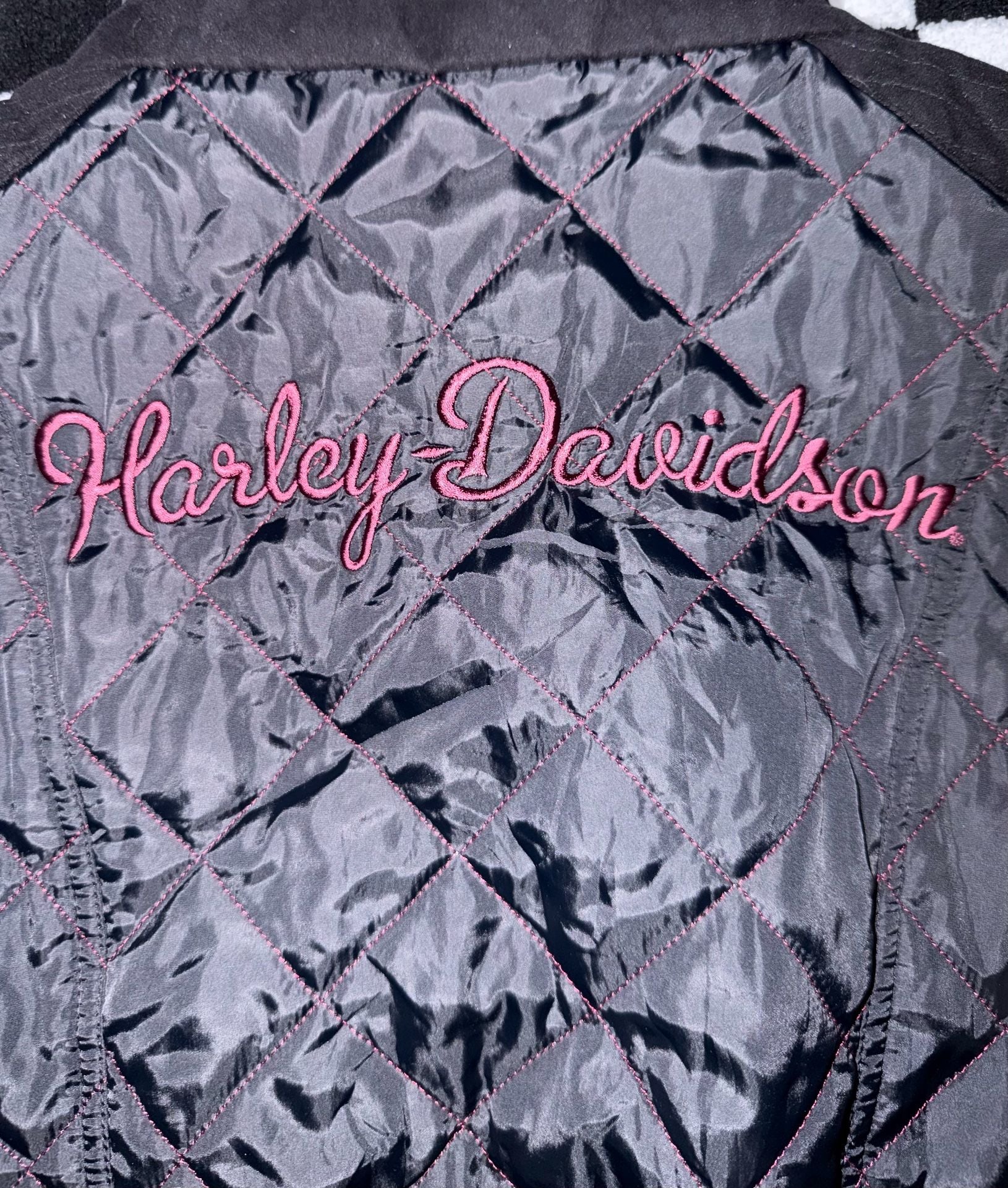 Harley-Davidson Genuine MotorClothes Women's Quilted Vest with Lace-Up Back 2W 7