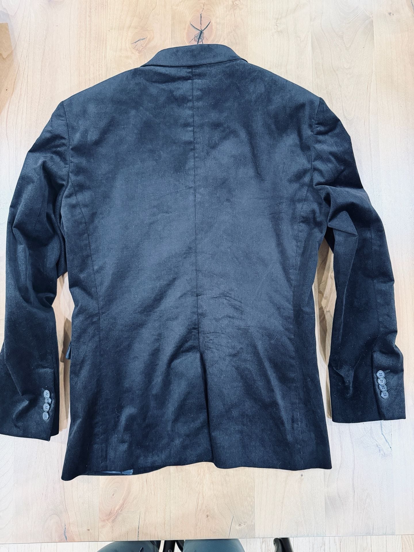Topman Men's Slim Fit Corduroy Blazer Sport Coat Black Size 40R 8