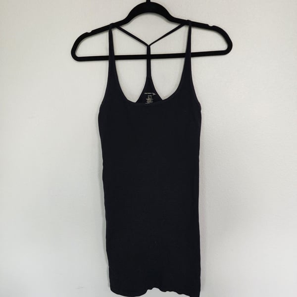 Intimately Free People Skinny Strap Seamless Mini Slip Dress Black
