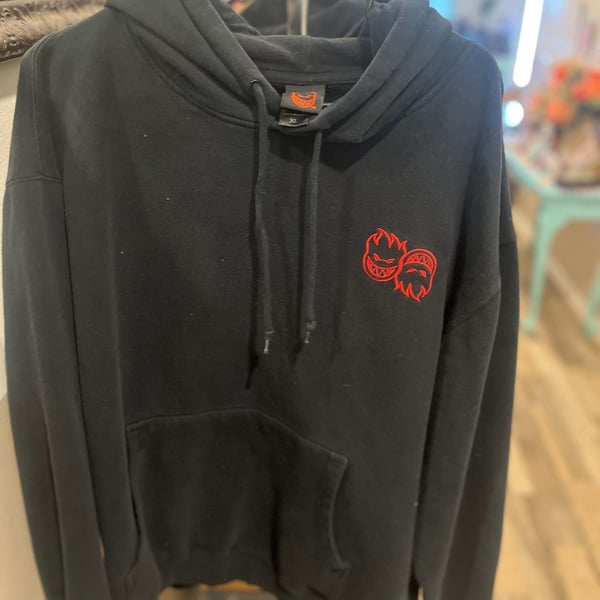 Spitfire Eternal Repeat Embroidered Black Hoodie