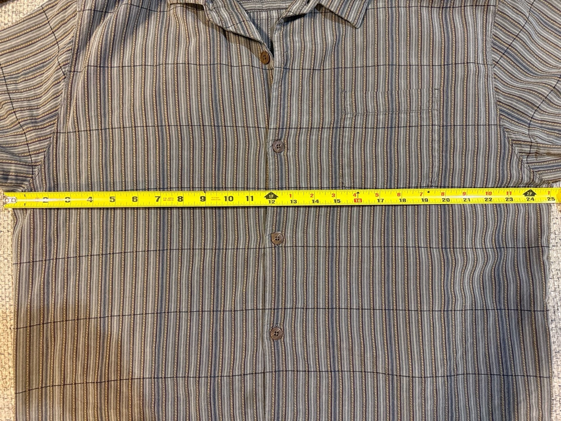 Tommy Bahama 100% Silk Striped Short Sleeve Camp Shirt Original Fit XL 5