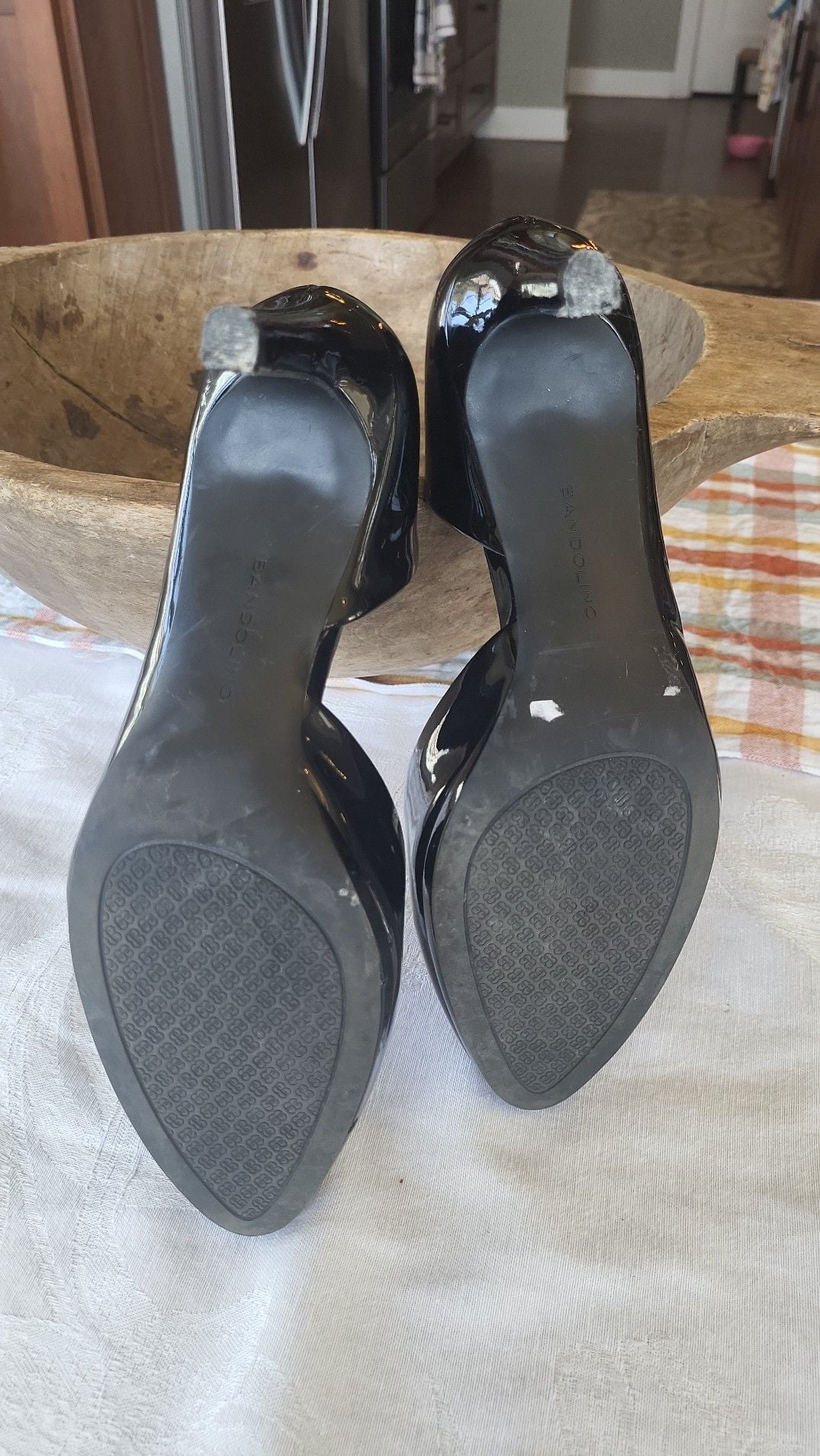 Bandolino Black Patent Leather D'Orsay Pumps Size 7.5M 8