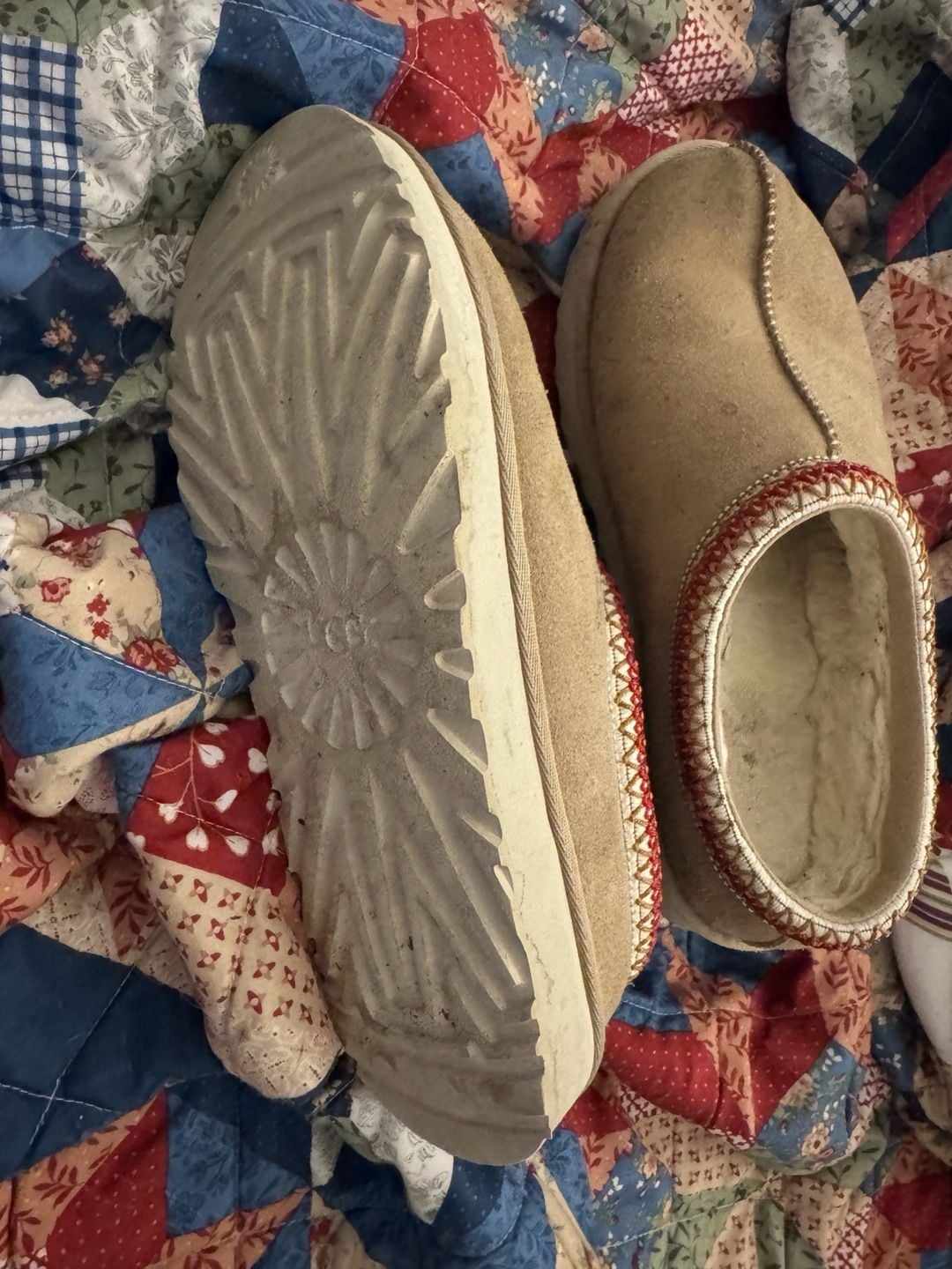 UGG Women's Tasman Slipper Sand Dark Cherry Size 10 1