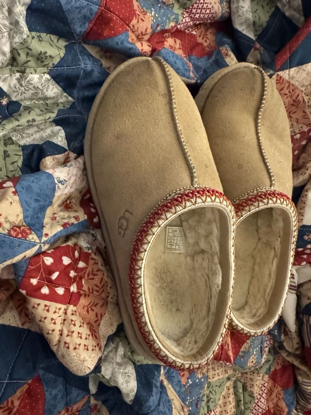 UGG Women's Tasman Slipper Sand Dark Cherry Size 10 3