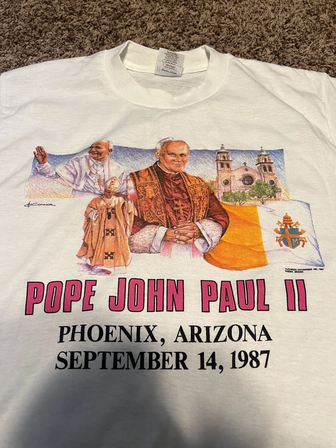RARE VINTAGE 1987 Pope John Paul II INTERNET ENTERTAINMENT GROUP SHIRT... 3