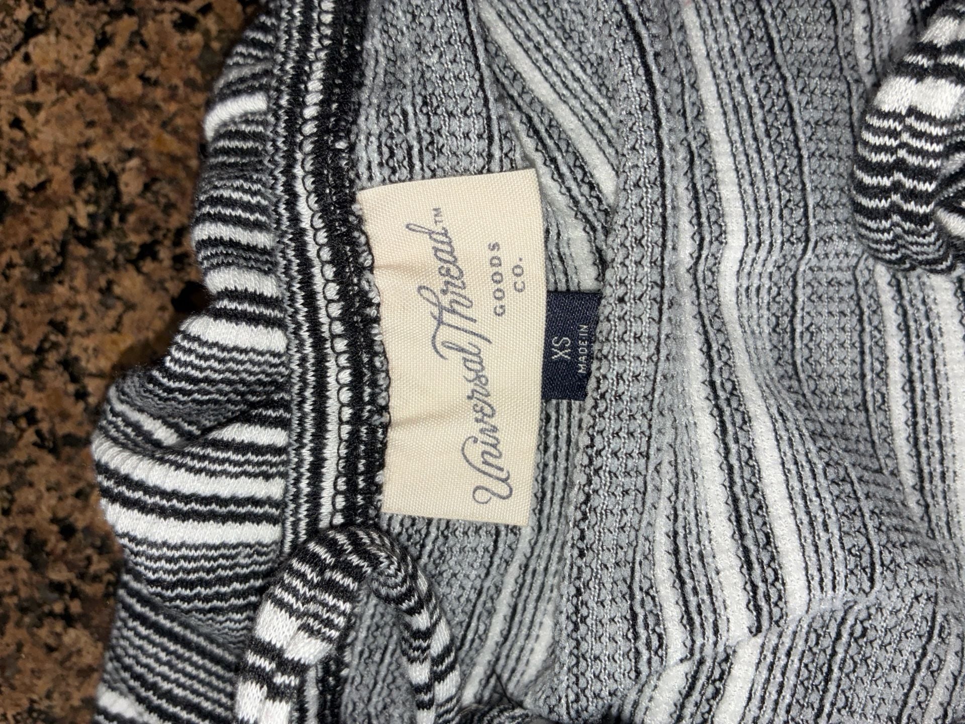 Universal Thread Dress Black With Stripes Womens Size M 3