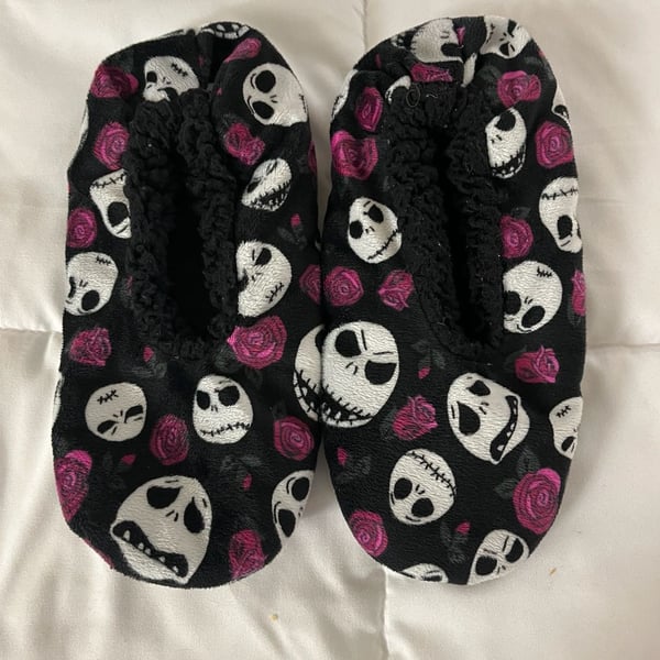 New Nightmare Before Christmas Women Slippers Socks 2pk One Sz Fits Most