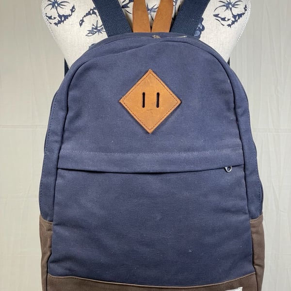 Jack + Mulligan Miller Canvas Leather Trim Backpack Made in the USA