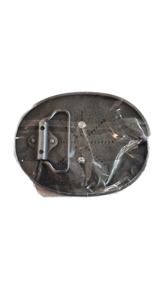 Western Vintage Initial Letter T Oval Belt Buckle Silver Floral Rodeo Style 4