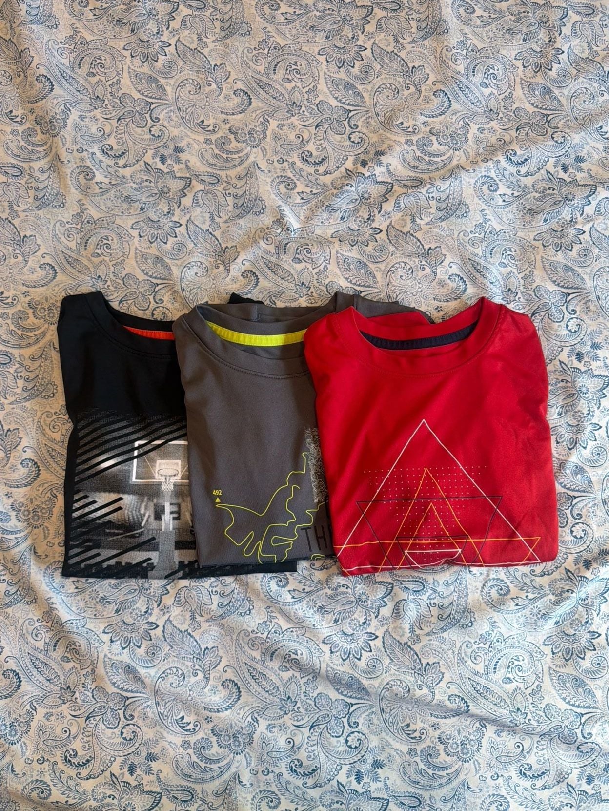 Lot of 3 All in Motion Boys Short Sleeve Active T-Shirts, Size S (6/7) 1