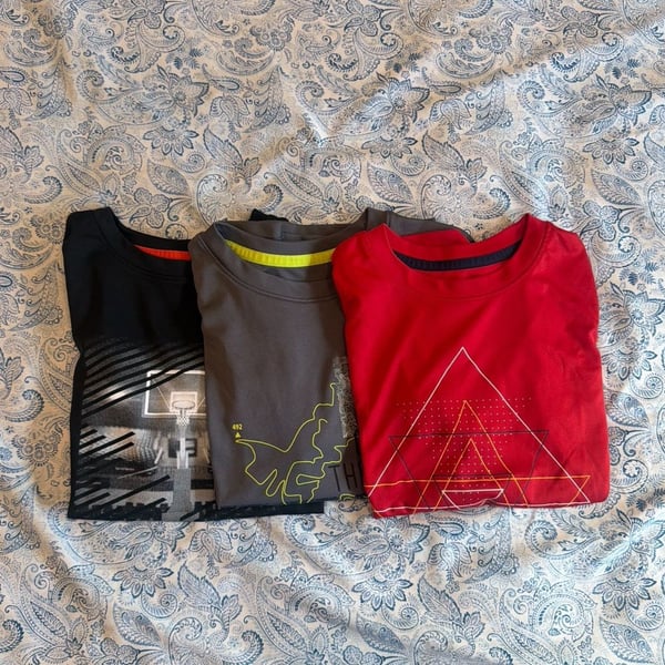 Lot of 3 All in Motion Boys Short Sleeve Active T-Shirts, Size S (6/7)