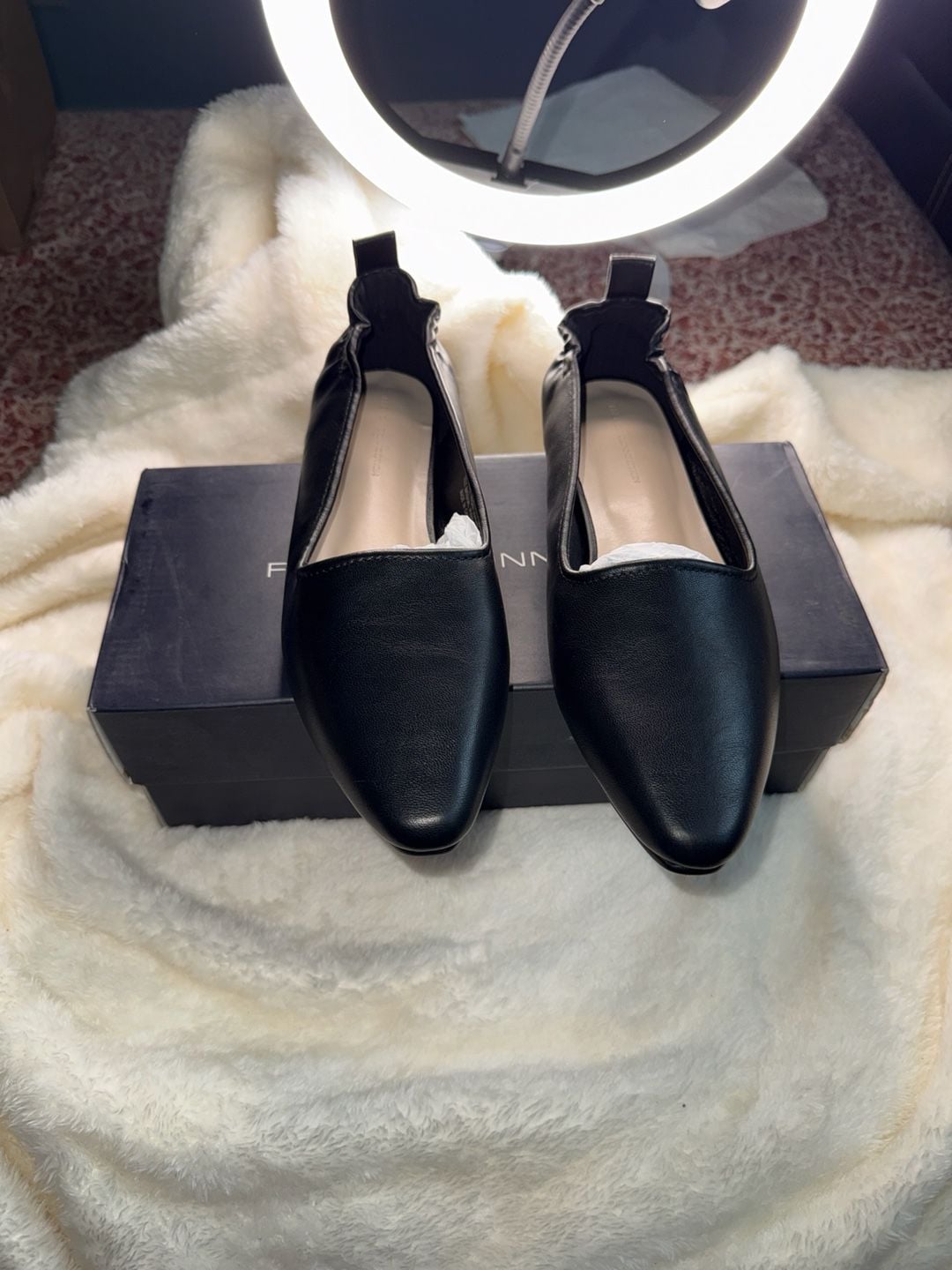 French Connection Flats, Pointed Toe, Vegan Leather, Size 7.5 2