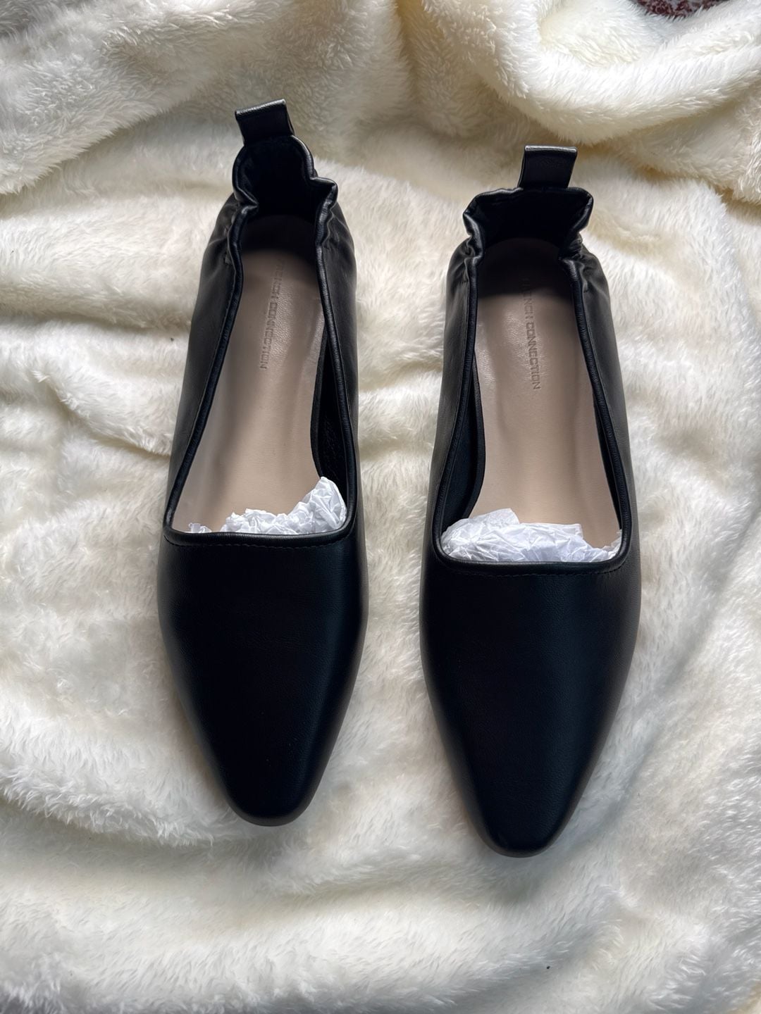 French Connection Flats, Pointed Toe, Vegan Leather, Size 7.5 4