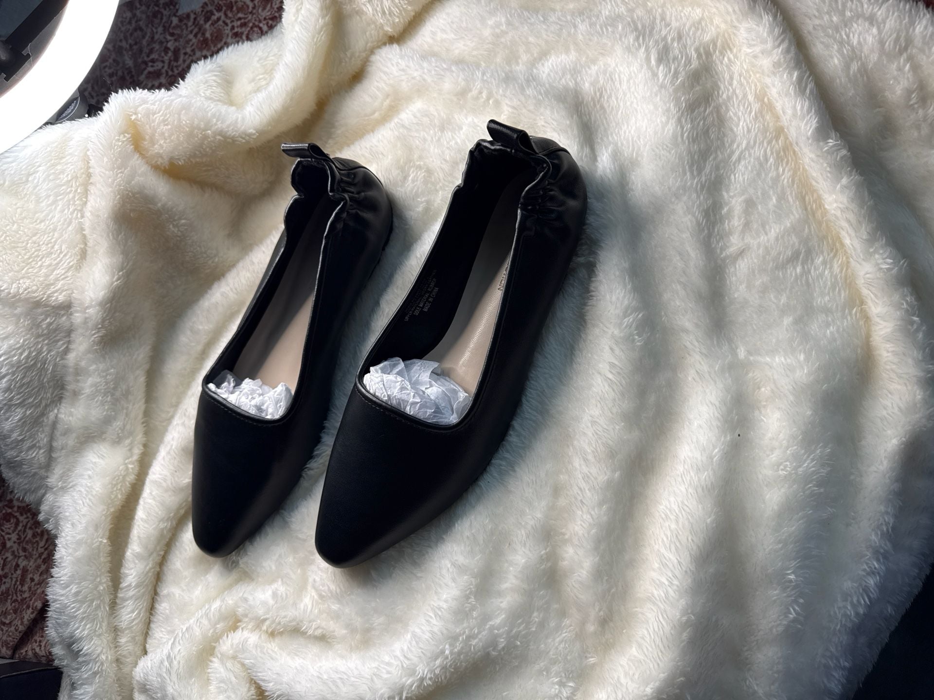 French Connection Flats, Pointed Toe, Vegan Leather, Size 7.5 5