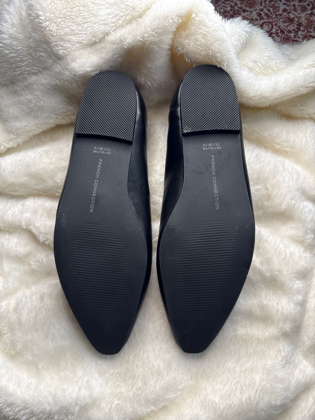 French Connection Flats, Pointed Toe, Vegan Leather, Size 7.5 6