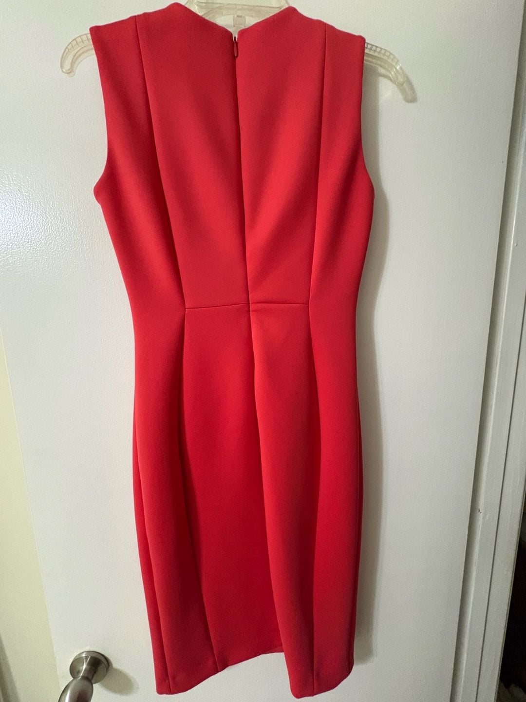 Calvin Klein Sleeveless Studded Sheath Dress in coral 2