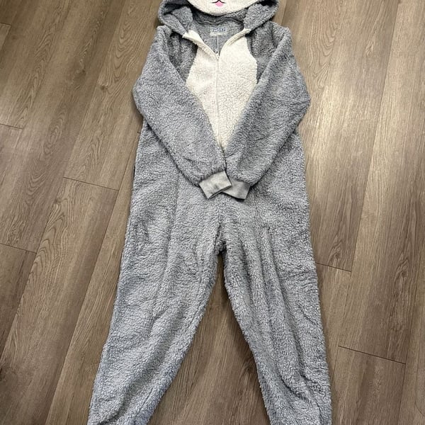 Sherpa Husky Dog One Piece Plush Adult Animal Costume Jumpsuit