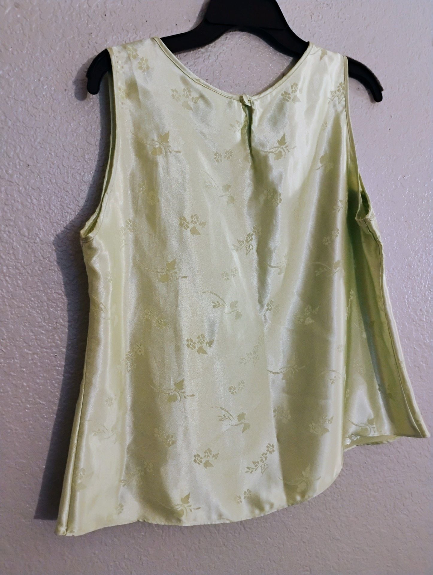 Vintage Amanda Stewart Intimates Mint Green Floral Embroidered Pajama Set - Large 4