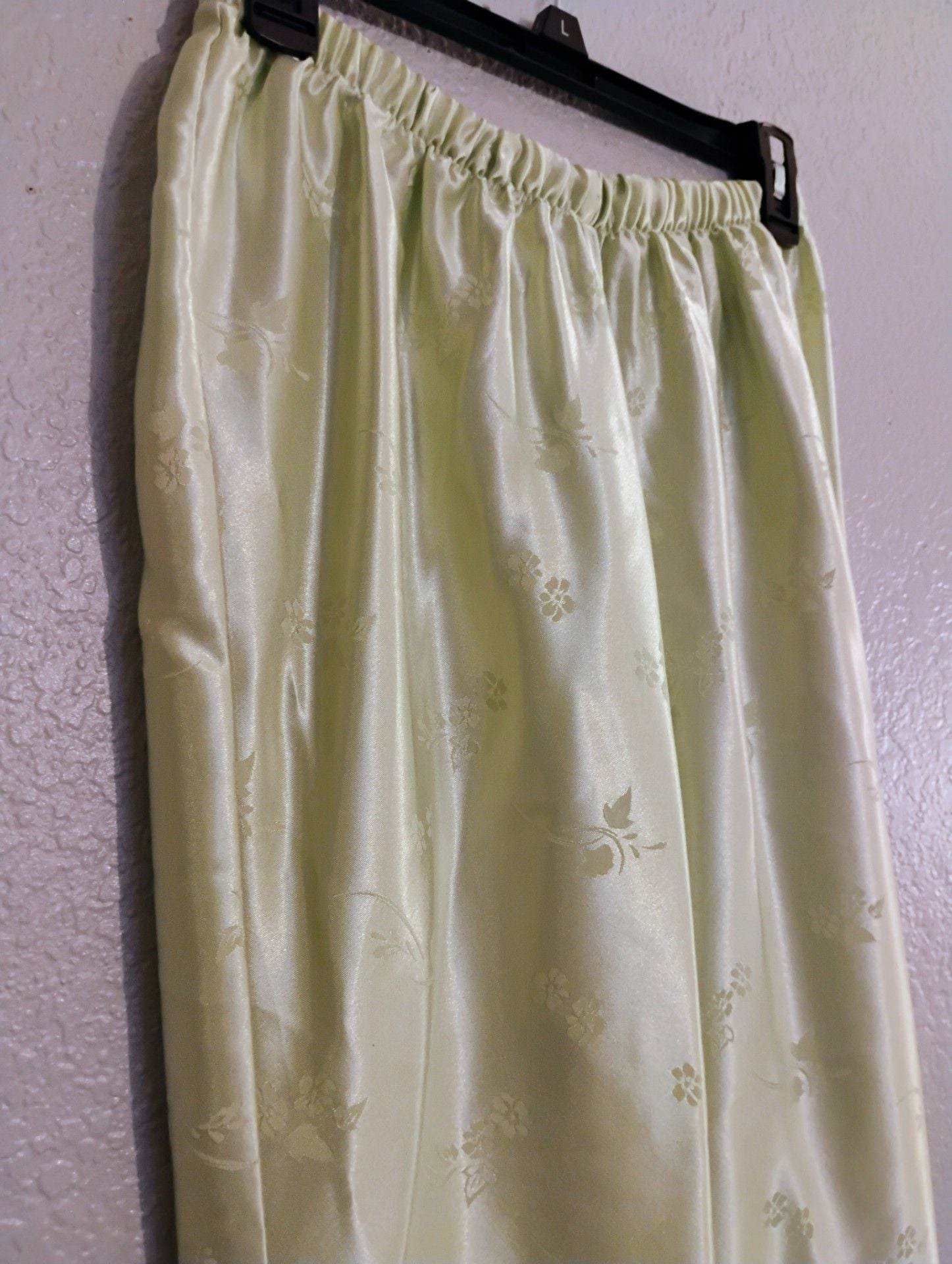 Vintage Amanda Stewart Intimates Mint Green Floral Embroidered Pajama Set - Large 6