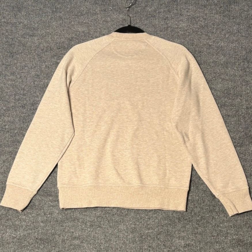 Suitsupply Crewneck Sweatshirt Mens Small Beige Heather Raglan Cotton Pullover 3