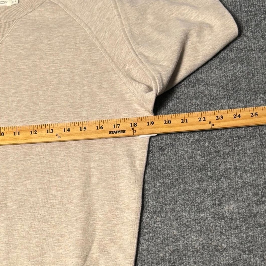 Suitsupply Crewneck Sweatshirt Mens Small Beige Heather Raglan Cotton Pullover 7