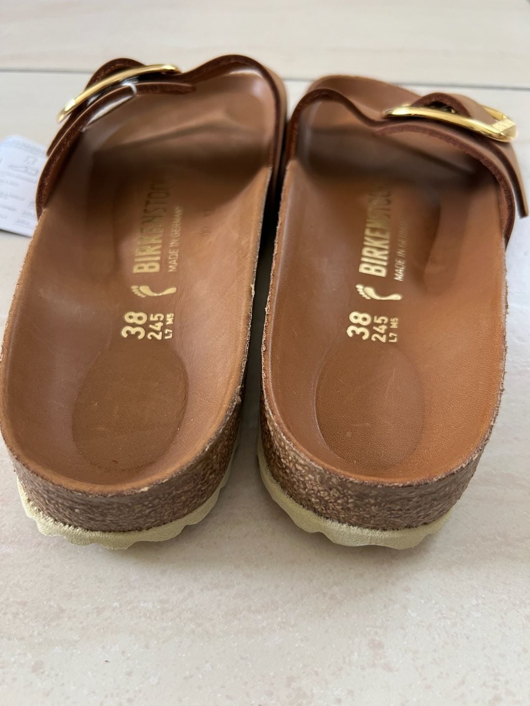 Birkenstock Madrid Big Buckle Sandal in Cognac 6