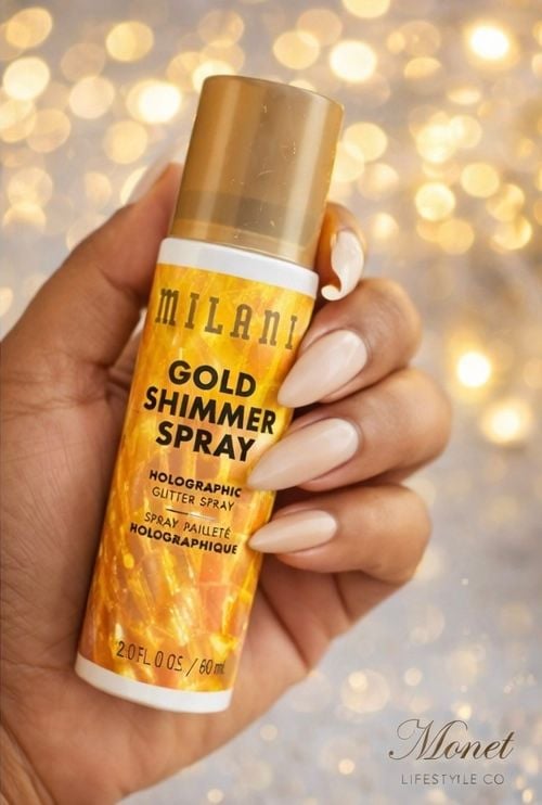 Milani Daze of Disco Gold Shimmer Spray Holographic Glitter Spray 2.0 fl oz 2