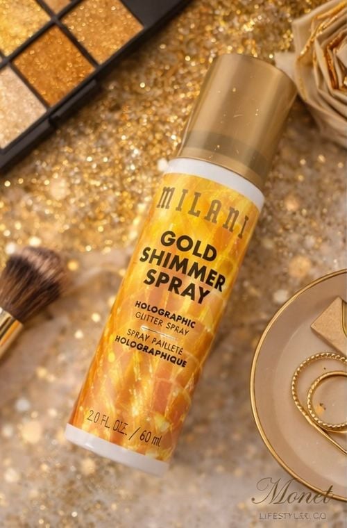 Milani Daze of Disco Gold Shimmer Spray Holographic Glitter Spray 2.0 fl oz 3