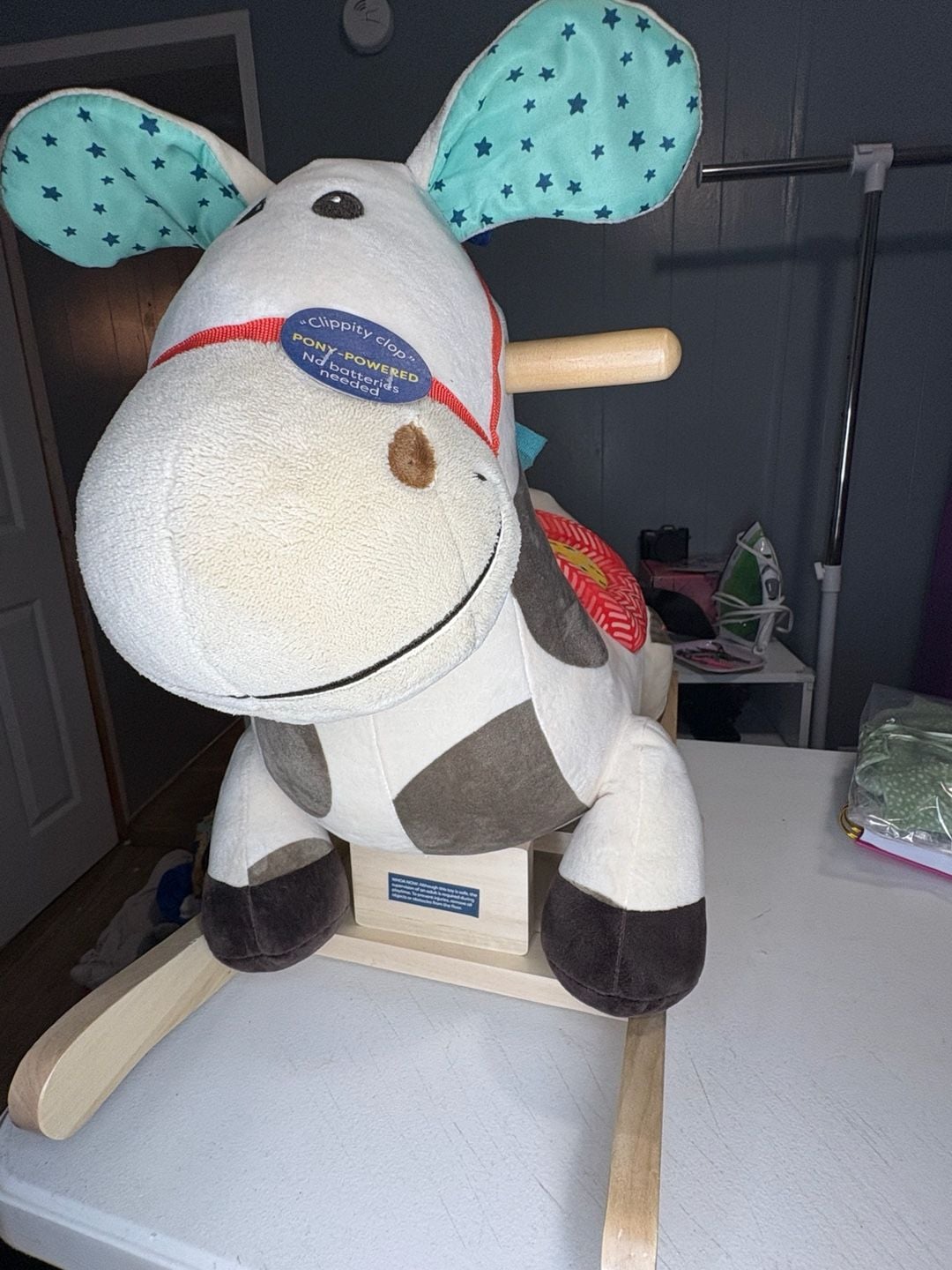 B. toys Rodeo Rocker Spotty Plush Toy Rocking Horse 1