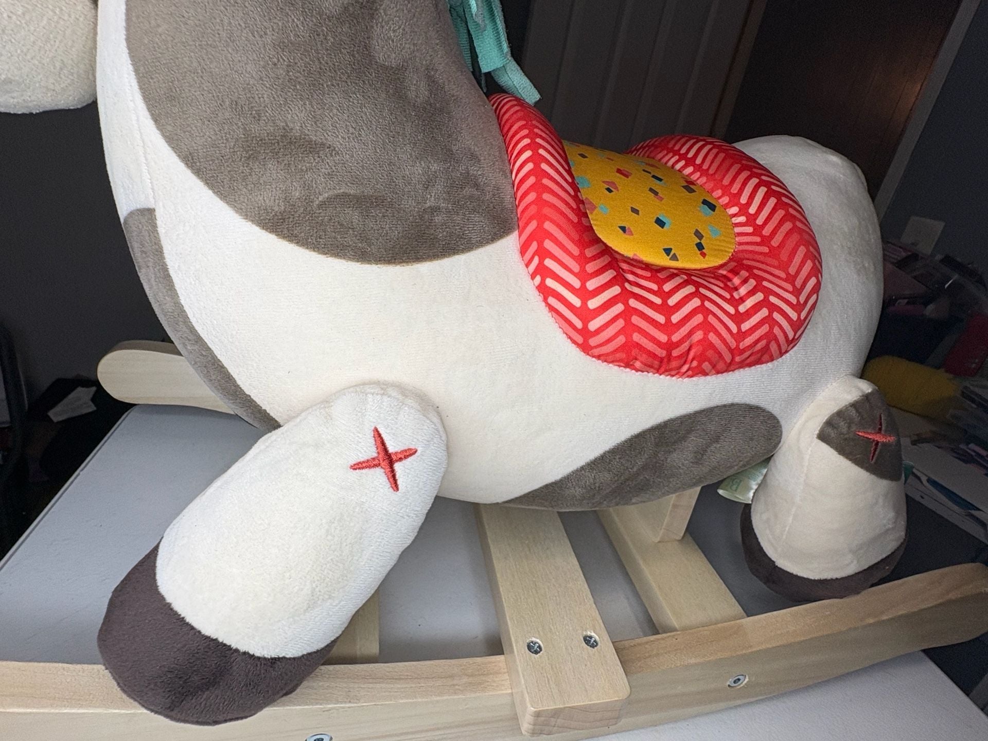 B. toys Rodeo Rocker Spotty Plush Toy Rocking Horse 2