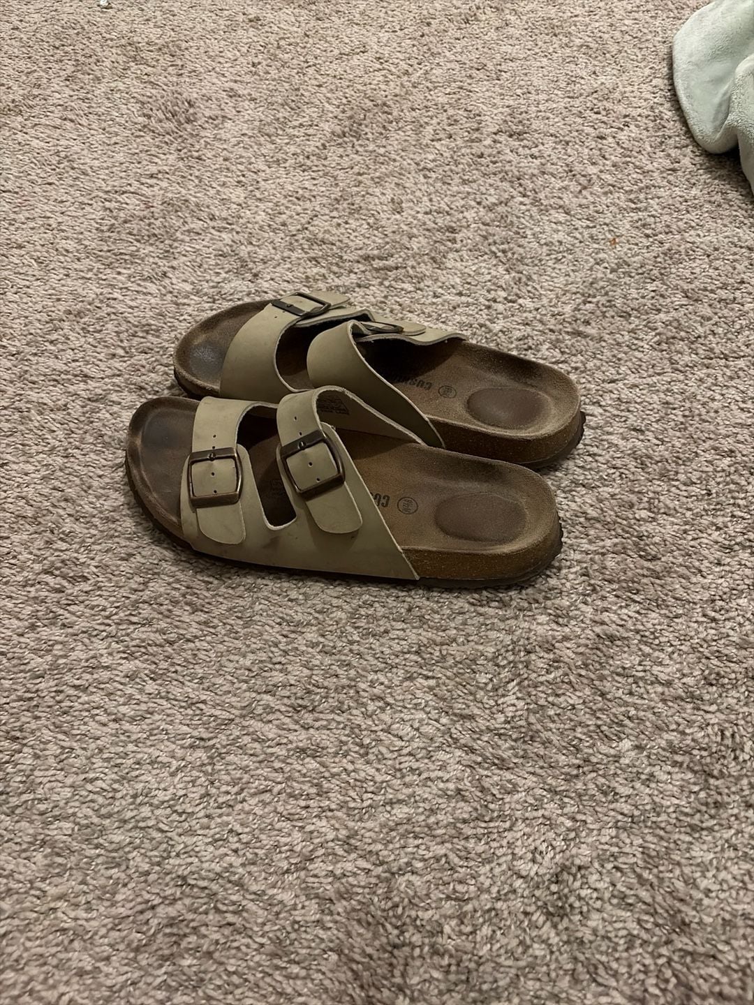 CUSHIONAIRE Women's Lane Cork Footbed Sandal with +Comfort in Stone Nubuck 2