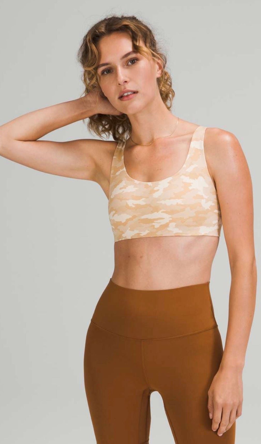 Lululemon Alignment Straight Strap Bra Heritage 365 Camo Beige 8 A/B 2