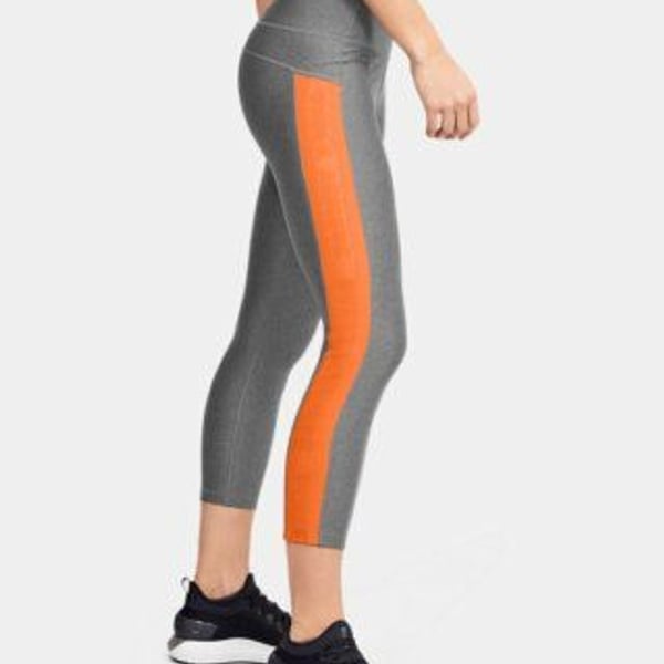 Under Armour HeatGear Women's Compression Ankle Crop Leggings Gray/Orange XL