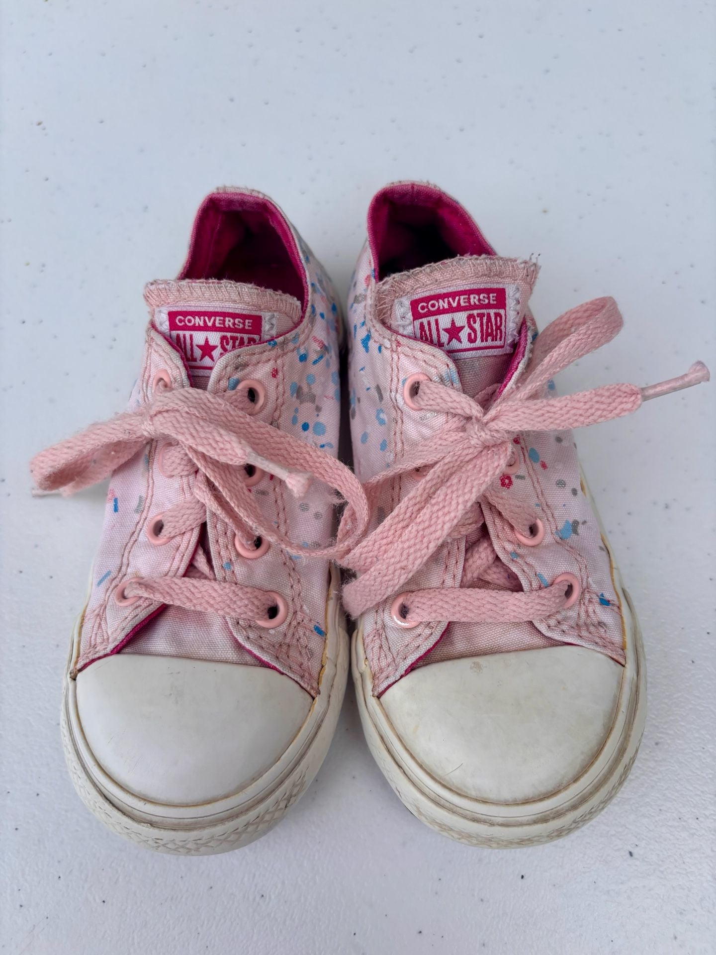 Converse Chuck Taylor All Star Low Top Pink Confetti Sprinkle Toddler Sneakers 8