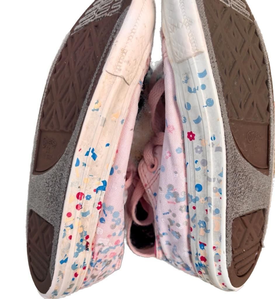 Converse Chuck Taylor All Star Low Top Pink Confetti Sprinkle Toddler Sneakers 9