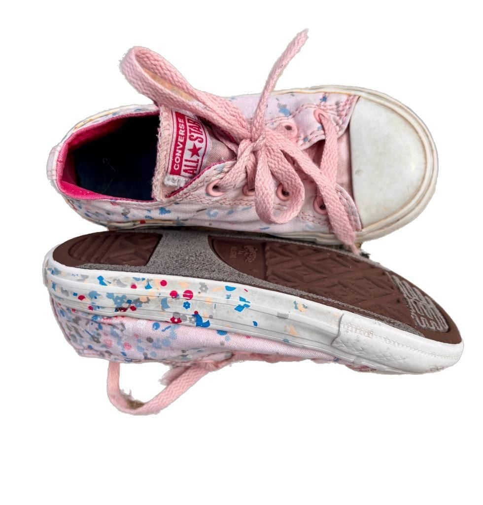 Converse Chuck Taylor All Star Low Top Pink Confetti Sprinkle Toddler Sneakers 10