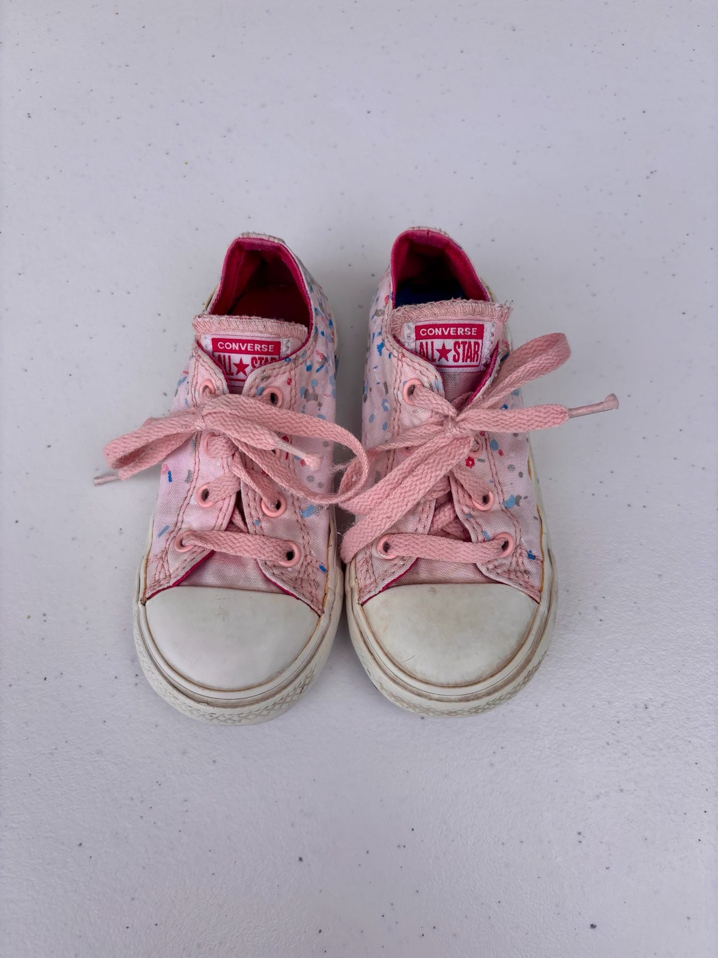 Converse Chuck Taylor All Star Low Top Pink Confetti Sprinkle Toddler Sneakers 12