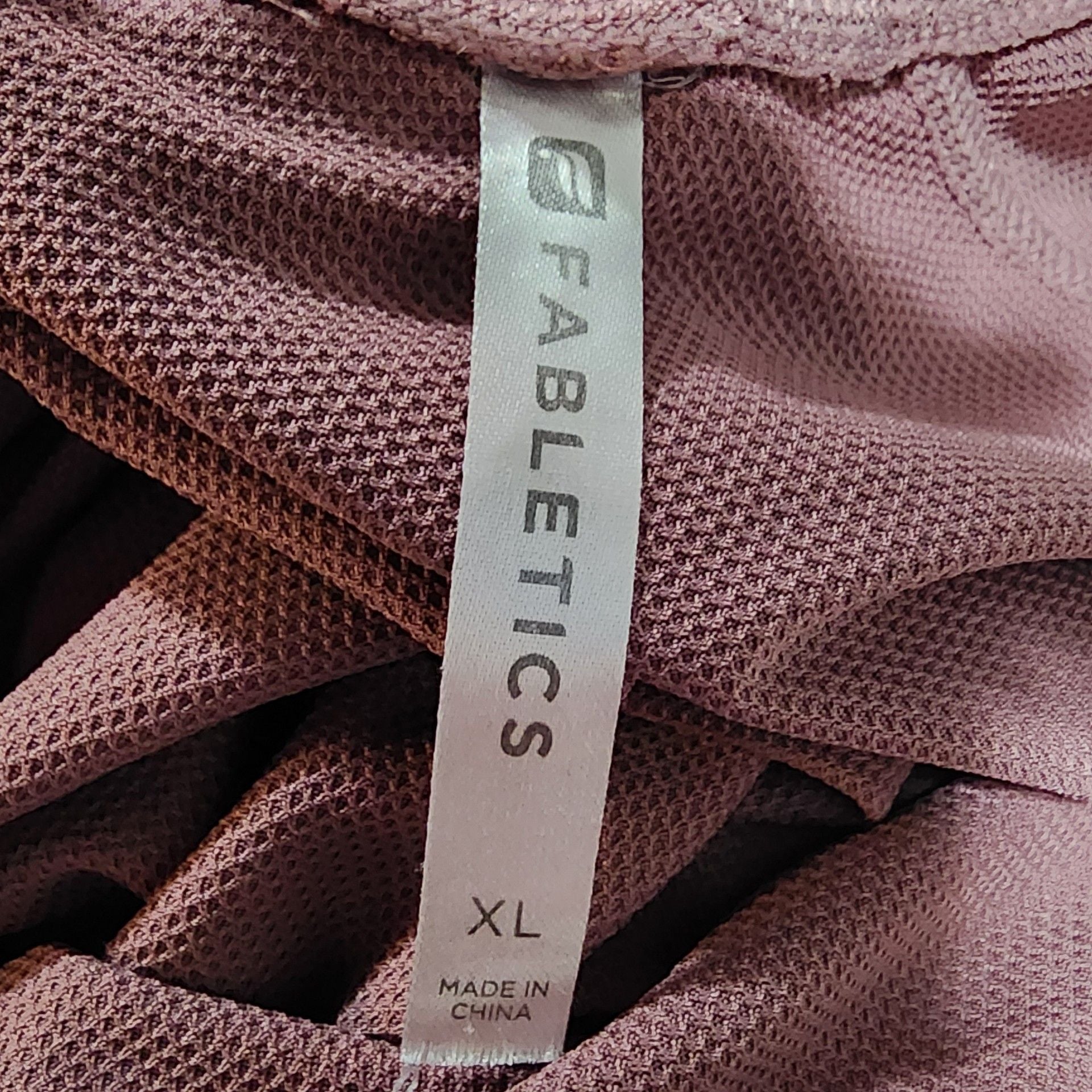 Fabletics Alecia Hooded Pullover Mauve Pink Performance Mesh Hoodie XL 8