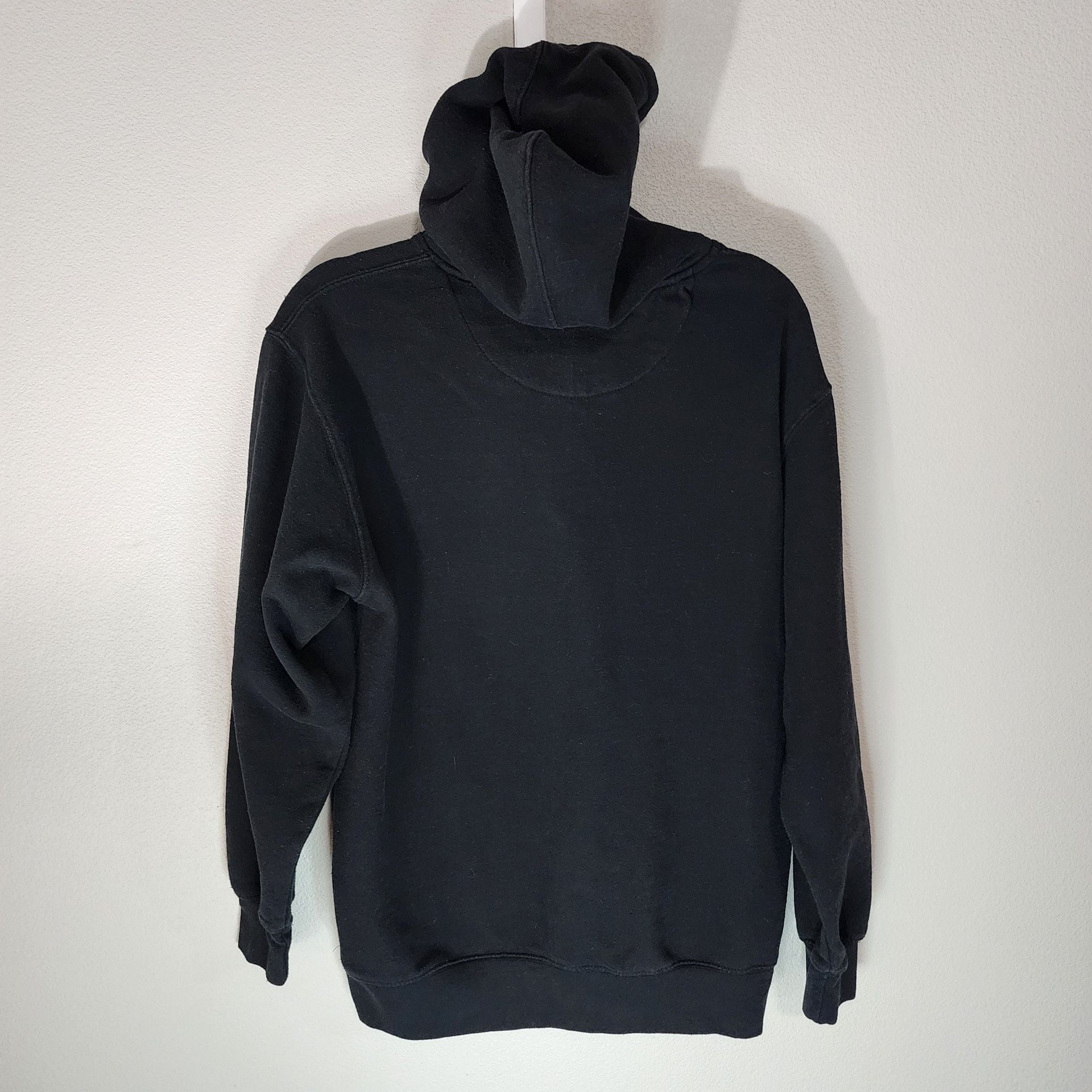 Denim Civilization Black Hoodie with Melting Triple Smiley Face Embroidery 9