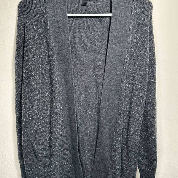lululemon Merino Wool Blend Open Front Long Cardigan Sweater - Charcoal Grey