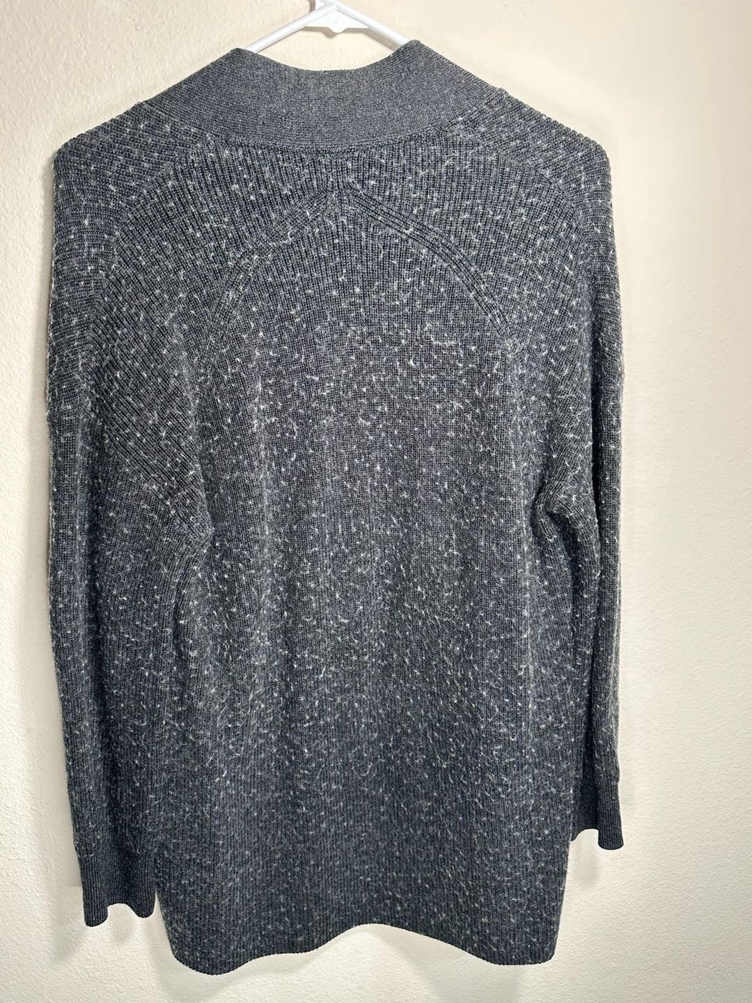 lululemon Merino Wool Blend Open Front Long Cardigan Sweater - Charcoal Grey 6