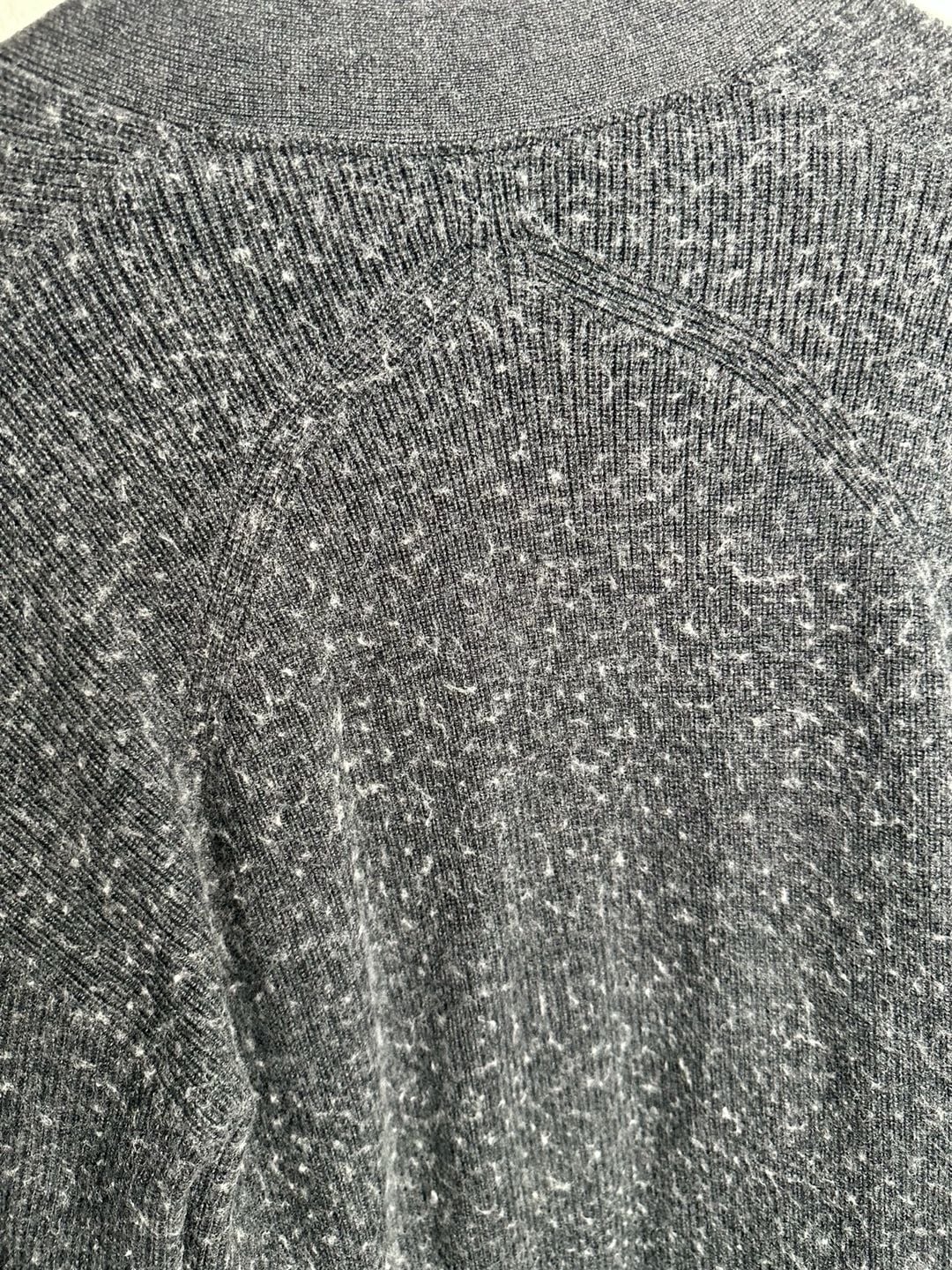 lululemon Merino Wool Blend Open Front Long Cardigan Sweater - Charcoal Grey 8