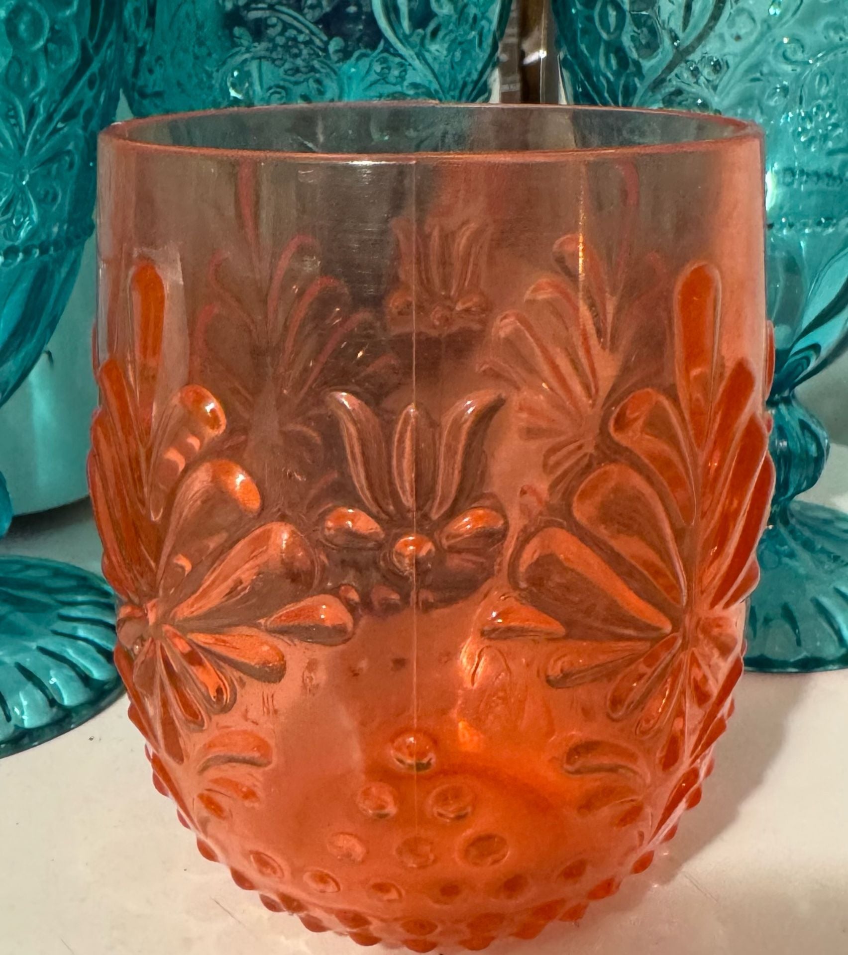 The Pioneer Woman Sunny Days Coral Acrylic 16oz Tumblers Set of 6 1