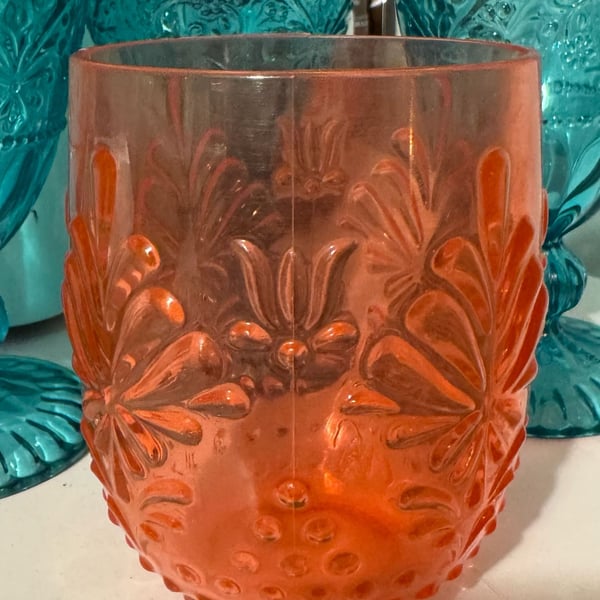 The Pioneer Woman Sunny Days Coral Acrylic 16oz Tumblers Set of 6